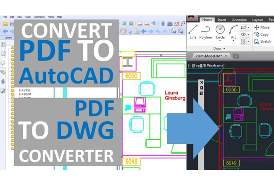 Convert your pdf or jpeg drawing to autocad drawing dwg file by ...