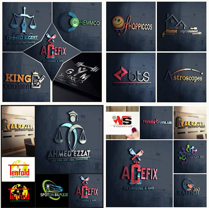 do 5 perfect 3d logo design and business card for free