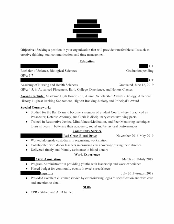 resume review with helpful comments