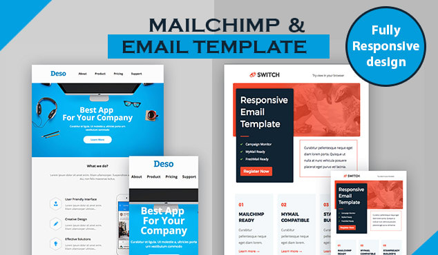 Design responsive mailchimp html email template by Emailsignature1 | Fiverr