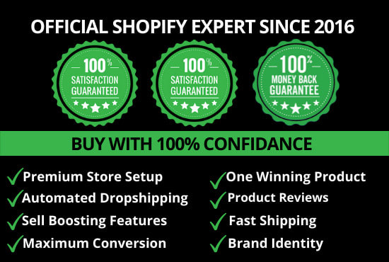 create premium one product shopify dropshipping store