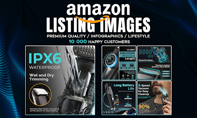 design amazon product listing images or a plus content
