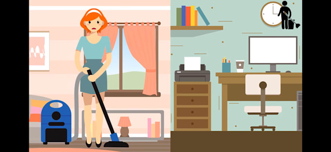 Do home or office cleaning explainer 2d animated promo video by ...