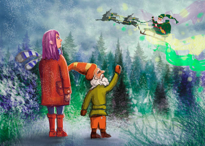 draw customised christmas card