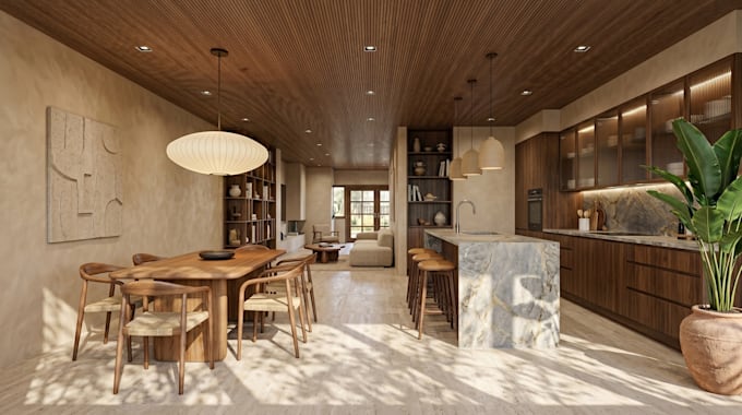 create 3d interior and exterior  using 3ds max and corona