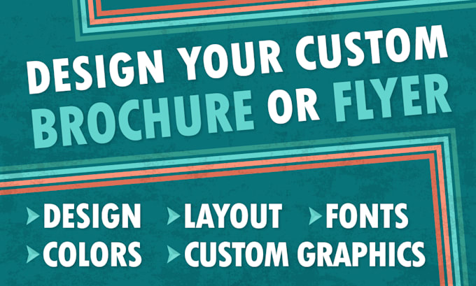 design a one page brochure or flyer