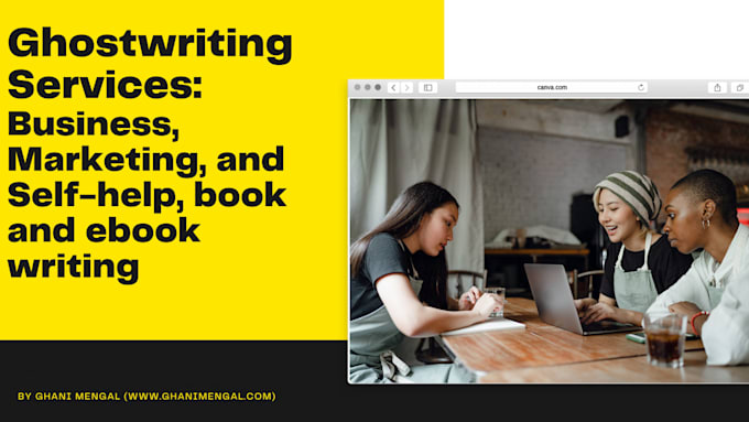 ghostwrite your book and ebook on business marketing and selfhelp