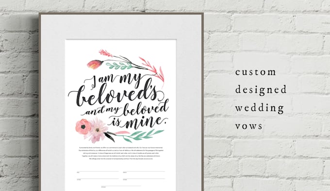 design your wedding vows