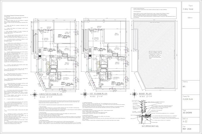 create architectural permit drawings and 3d building model