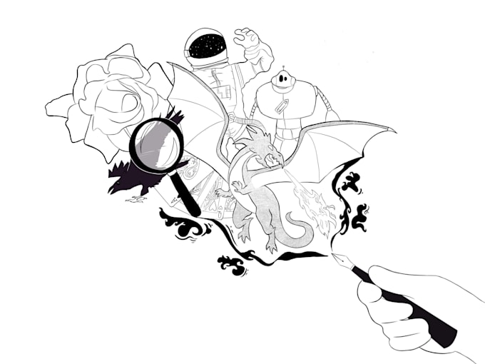 illustrate tshirt designs for you