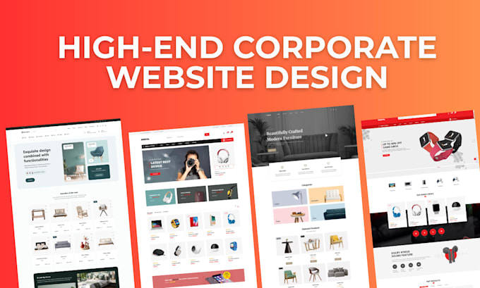 design or redesign your high end corporate website