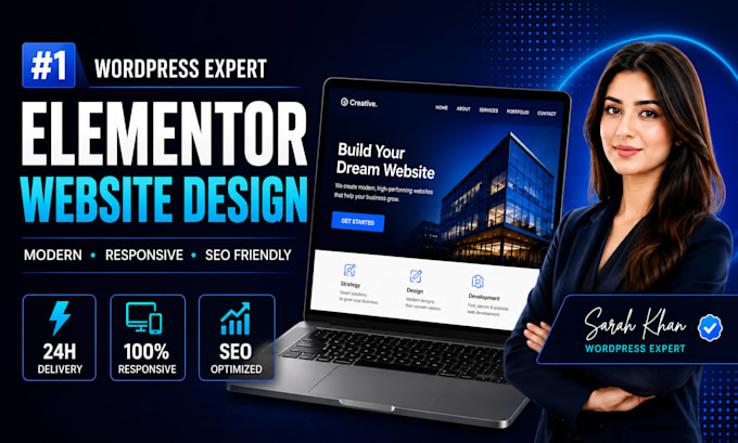 design a responsive wordpress website using elementor pro