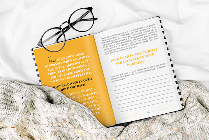 design workbook, planner or journal design in indesign