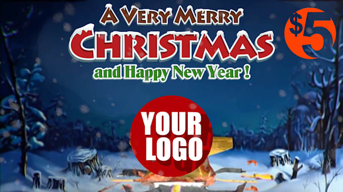 make cute christmas greeting video with your logo