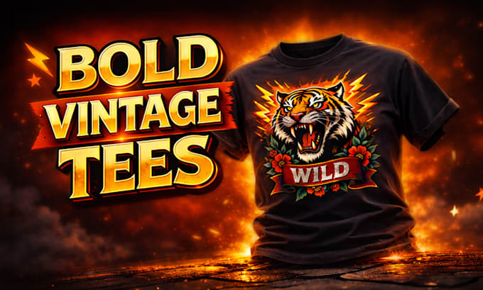 create unique custom vintage t shirt design
