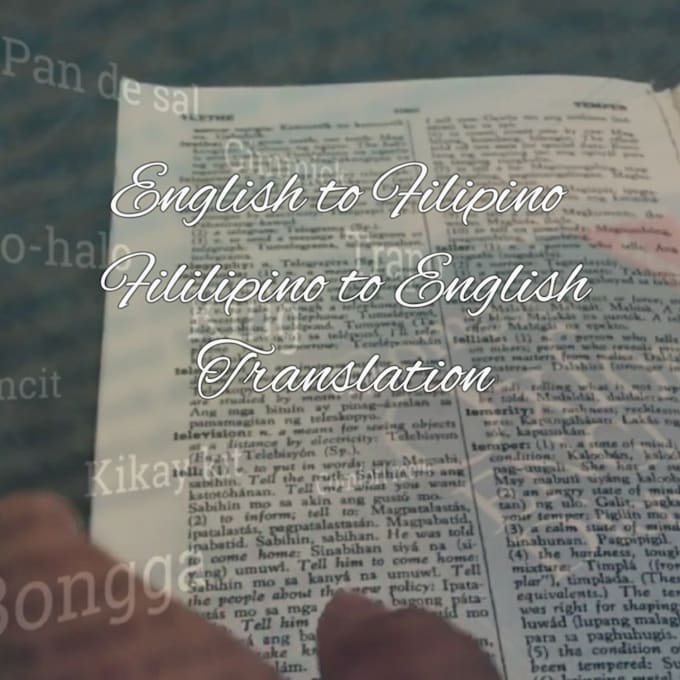 gladly translate or proofread english and tagalog