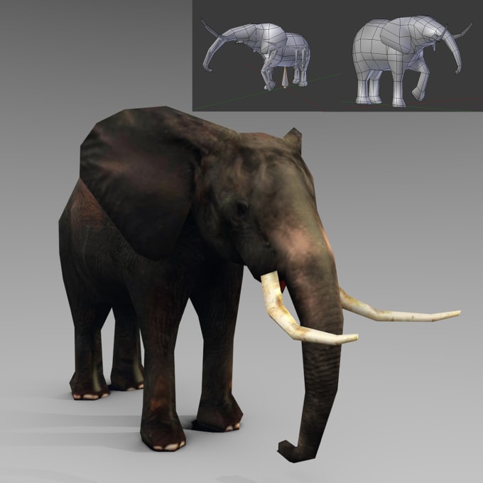 Create an awesome 3d model animal low poly and realis texture by Ryandeni |  Fiverr