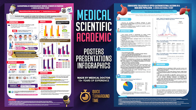 design scientific, medical, academic research conference poster presentation