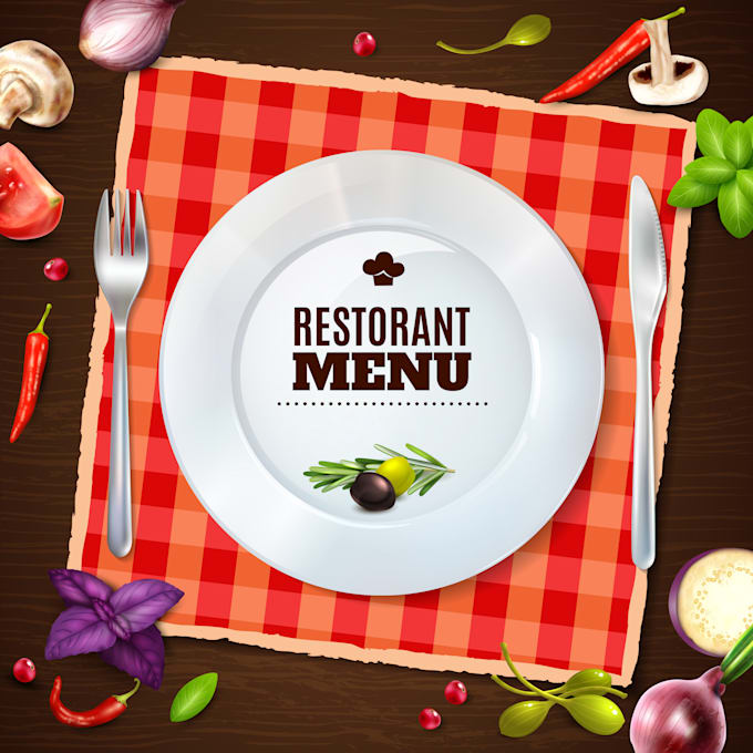 design professional restaurant, takeaway or food menu