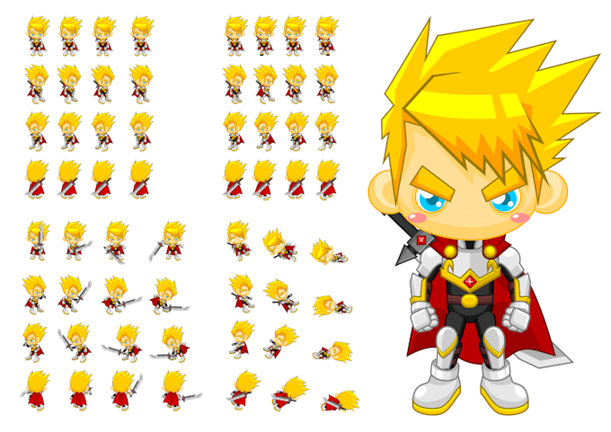 Design A 2d Game Animate Character And Create A Background By Awlouze