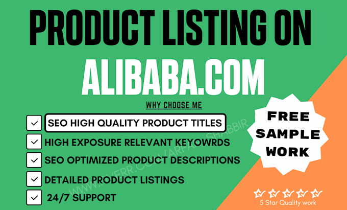 do SEO optimized product listing on alibaba bulk cheap rate postings