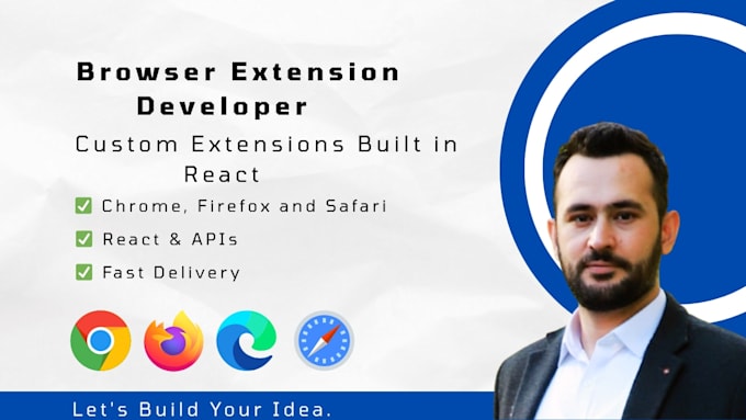 develop a chrome or browser extension and web app with react and api integration