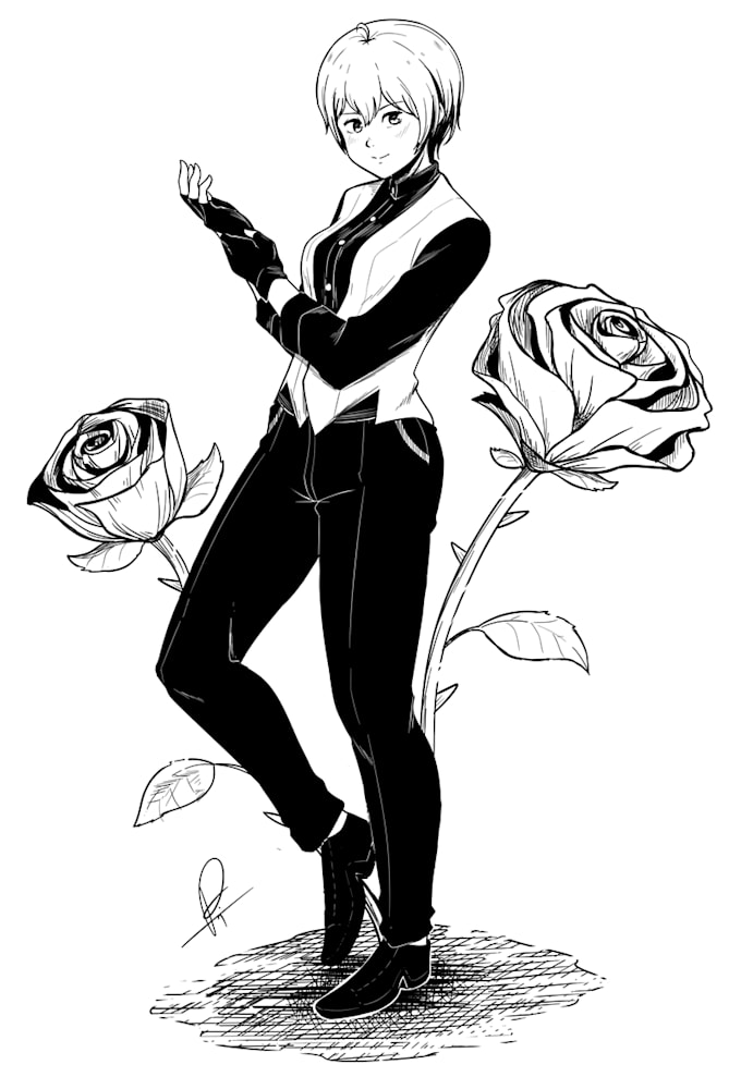 Draw A Black And White Character By Darimimpiburuk