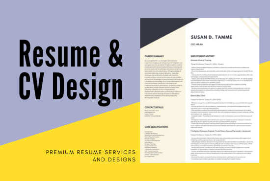 design a custom resume and CV design