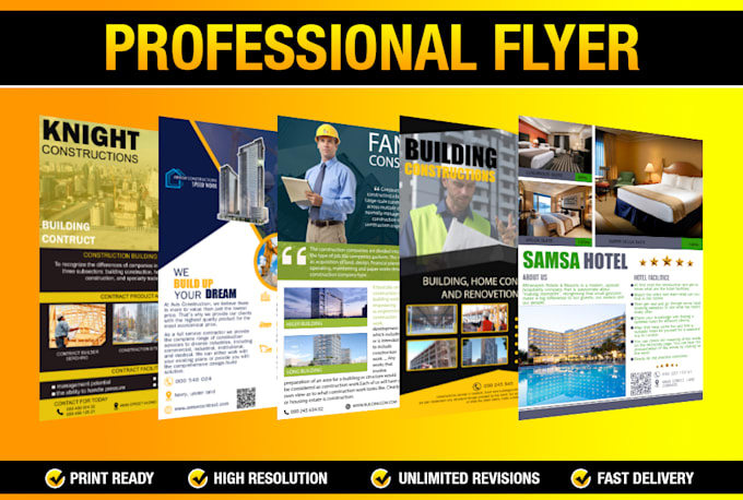 design awesome business , construction flyer or poster