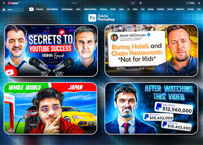 create scroll stopping youtube thumbnails to attract more viewers