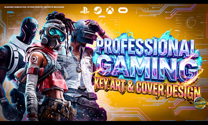 design a professional gaming key art and cover designs