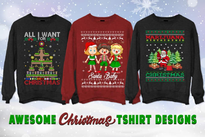 Machen Sie ein einzigartiges hassliches Weihnachtspullover und Sweatshirt Design