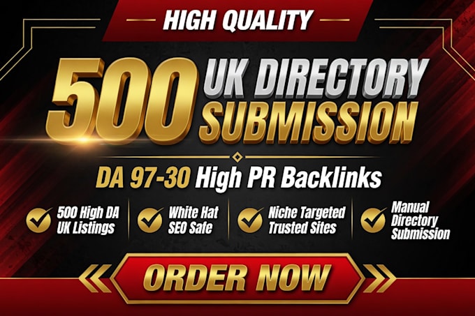 do 500 manual UK directory submission and local citation SEO