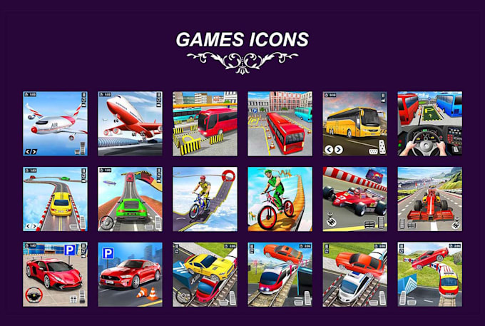 design premium 2d 3d mobile game and app icons