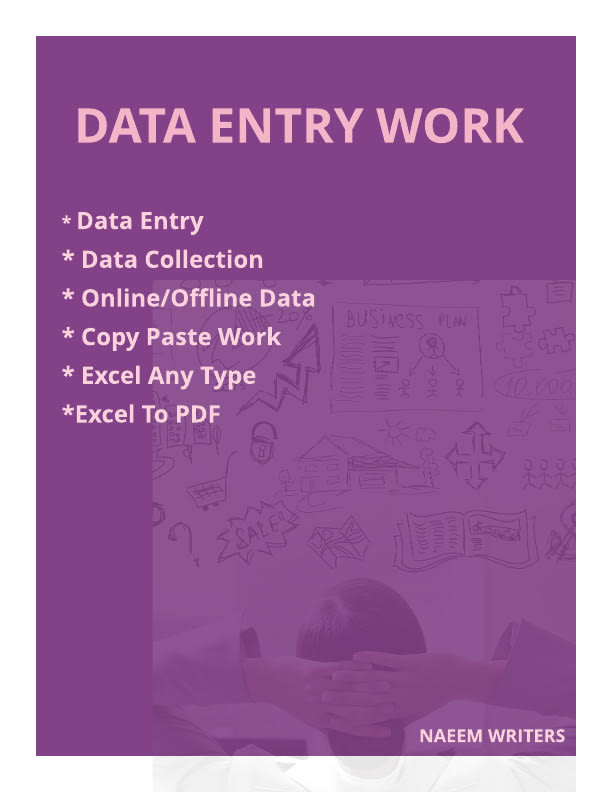Do data entry and pdf convert to excel by Naeem1101 | Fiverr
