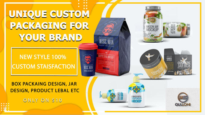Design custom brand packaging, box packaging, product label by Gulloni