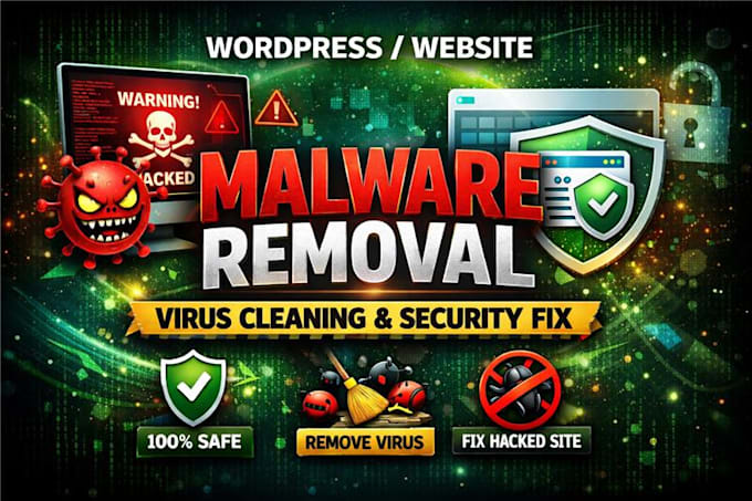 malware removal or virus remove wordpress website and others