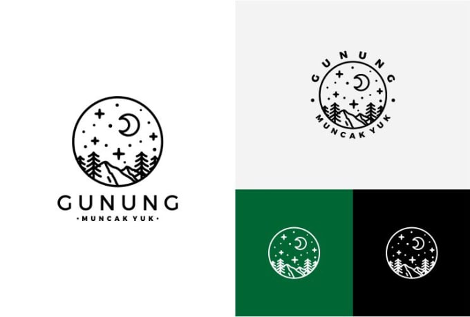 Create Simple Monoline Logo Badge T Shirt Etc By Rubiy1212