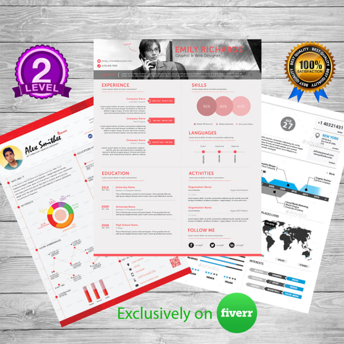 Make Amazing Infographic Resume Graphical Cv By Shahrozhassan