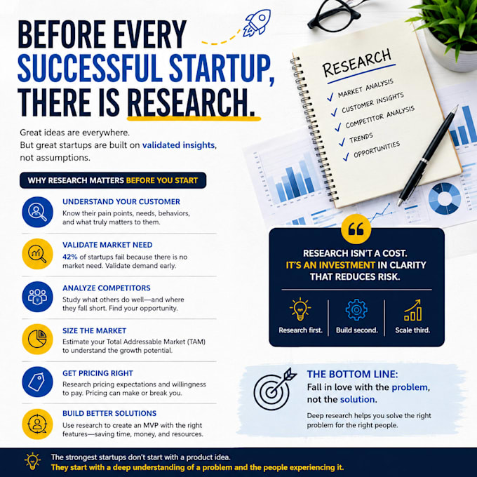 deliver comprehensive market research for startups and business plans