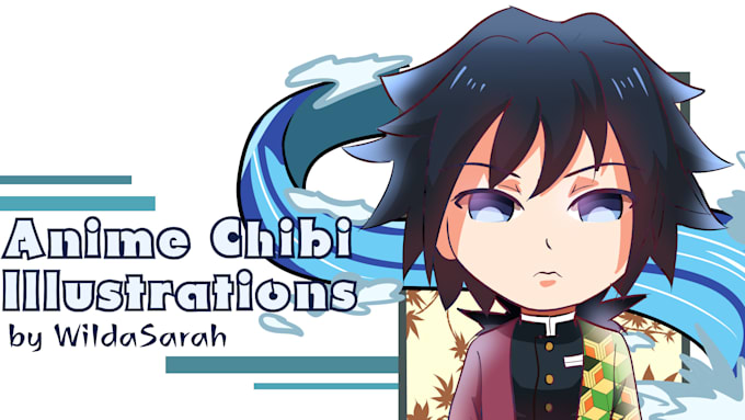 create cute anime chibi illustrations for youwildasarah