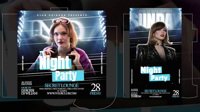 eye catching motion graphic flyer animation