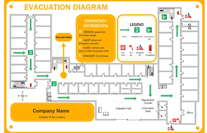 Design fire emergency evacuation floor plan of your building by ...