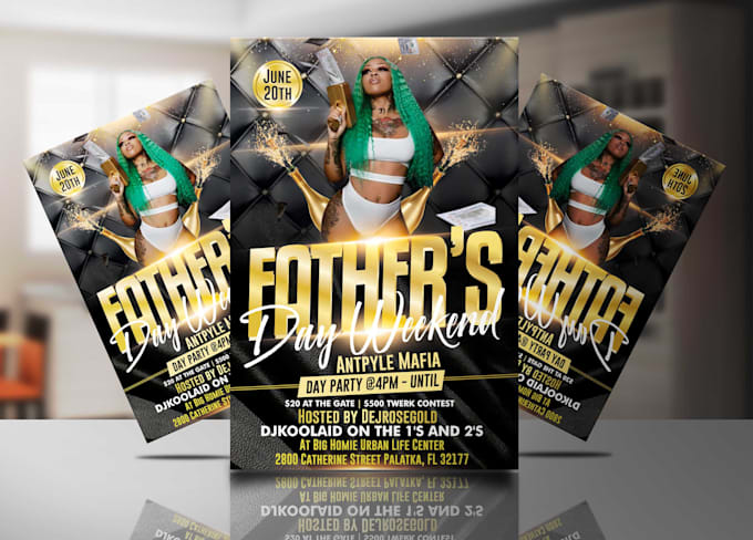 design night club event birthday party concert dj hip hop flyer poster