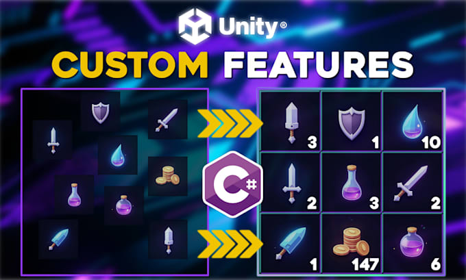create custom unity game features and systems