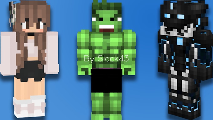 Draw Your Minecraft Skin With Image You Provide Me By Slack43 Fiverr