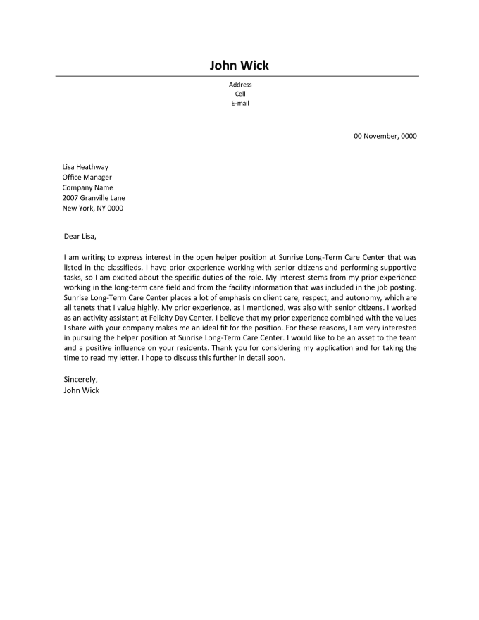 Cover Letter By Tian Khan Fiverr