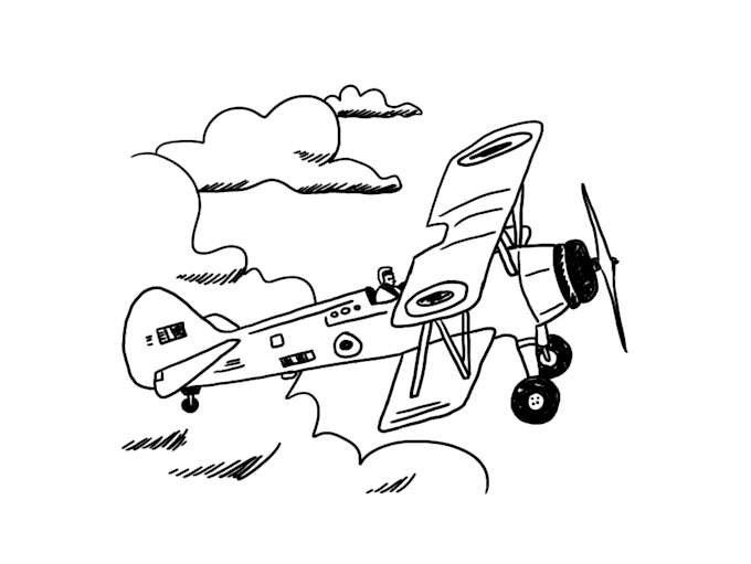 draw a simple line art illustration