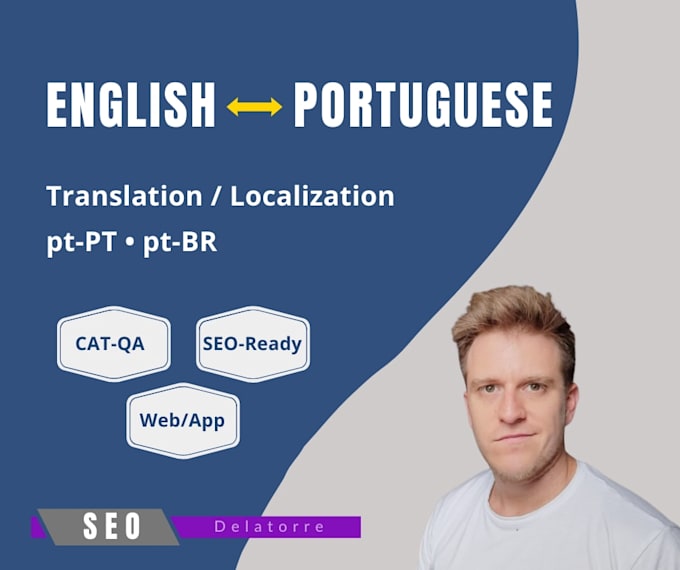 translate and localize portuguese to english with QA pt pt pt br