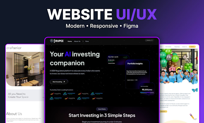 design a modern website UI UX in figma